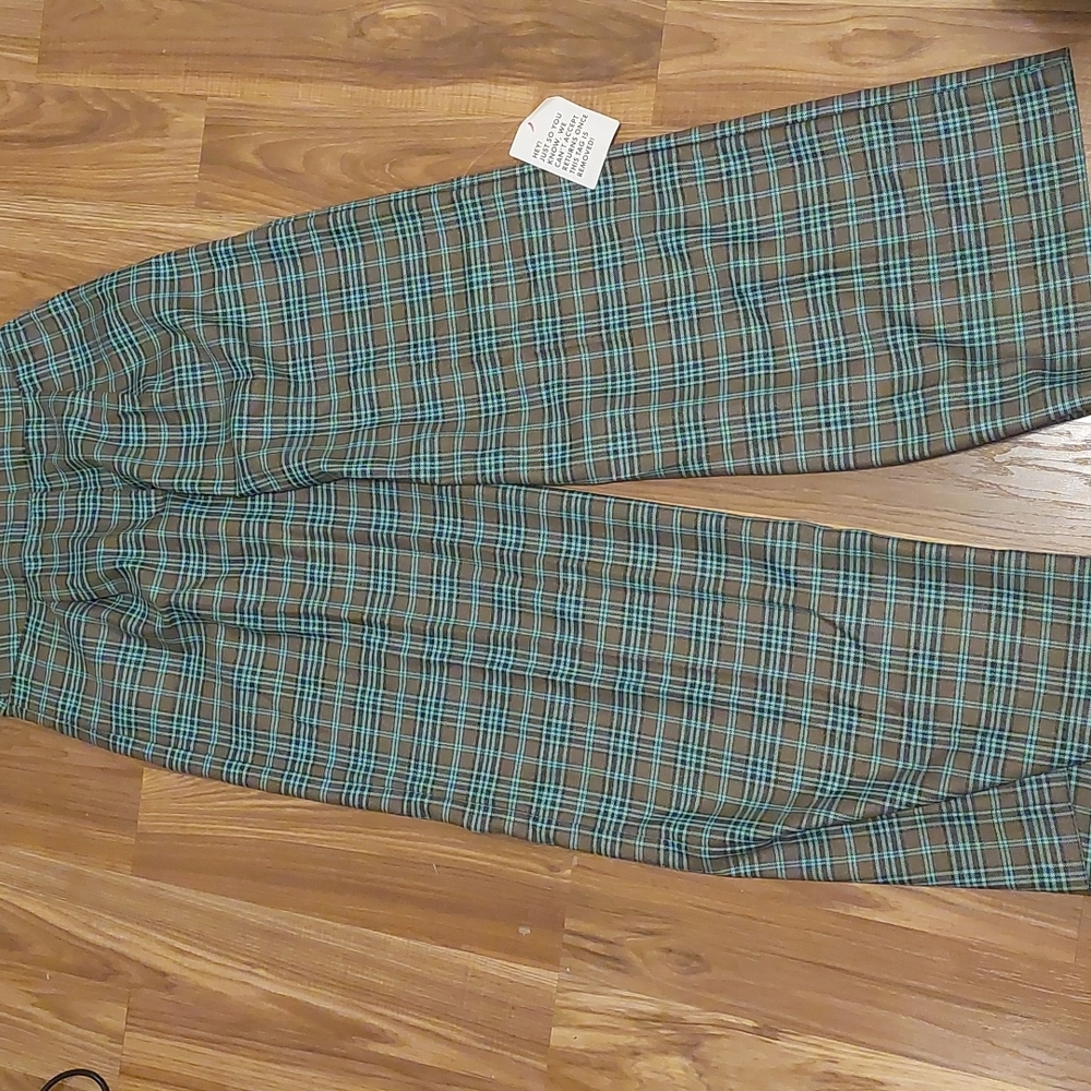 ASOS plaid wide leg trousers